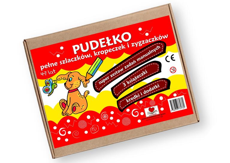 Pudełko pełne szlaczków, kropeczek i zygzaczków