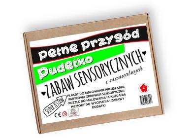 Pełne przygód pudełko zabaw sensorycznych i manualnych