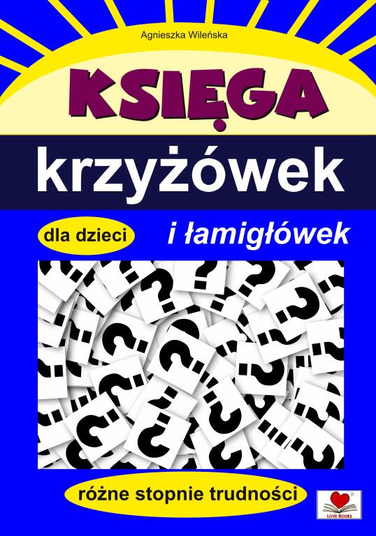 Księga krzyżówek i łamigłówek dla dzieci. Różne stopnie trudności (niebieska) (1)