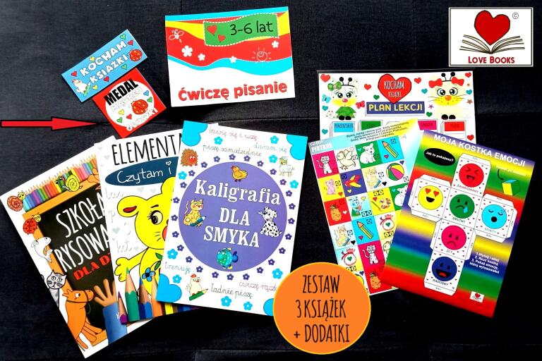 Ćwiczę pisanie 3-6 lat. Zestaw 3 książek z dodatkami (1)