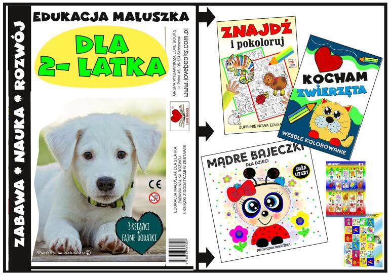 Edukacja maluszka dla 2 latka- zestaw książek