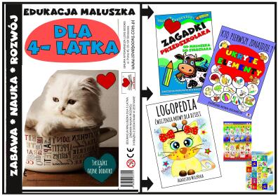Edukacja maluszka dla 4 latka- zestaw książek