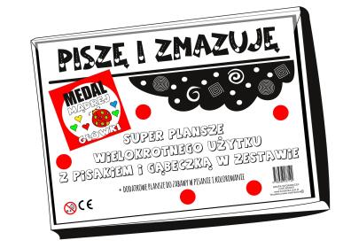 Piszę i zmazuję- zestaw dużych plansz z pisakiem wielokrotnego użytku